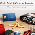 Credit card spending habits illustrated by shopping bags, a wallet full of cards, and everyday purchases, highlighting consumer behavior and credit card misuse in the United States.